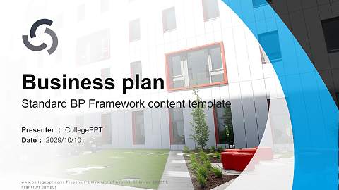 Fresenius University of Applied Sciences – Frankfurt campus Competition/Entrepreneurship Contest PPT Template