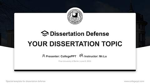 Free University of Berlin Graduation Thesis Defense PPT Template