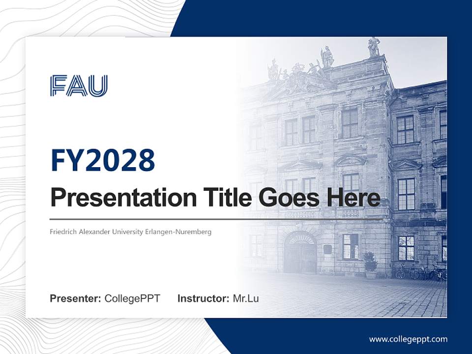 Friedrich Alexander University Erlangen-Nuremberg Academic Presentation/Research Findings Report PPT Template4:3 ratio PPT effect preview image5