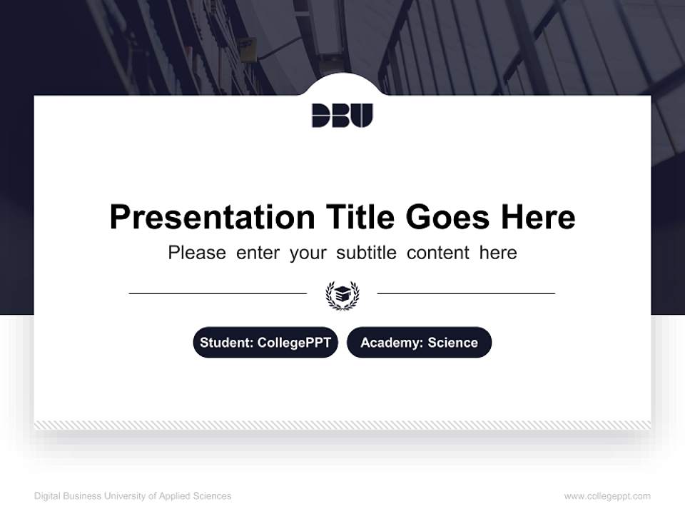 Digital Business University of Applied Sciences National Scholarship Defense PPT Template4:3 ratio PPT effect preview image4