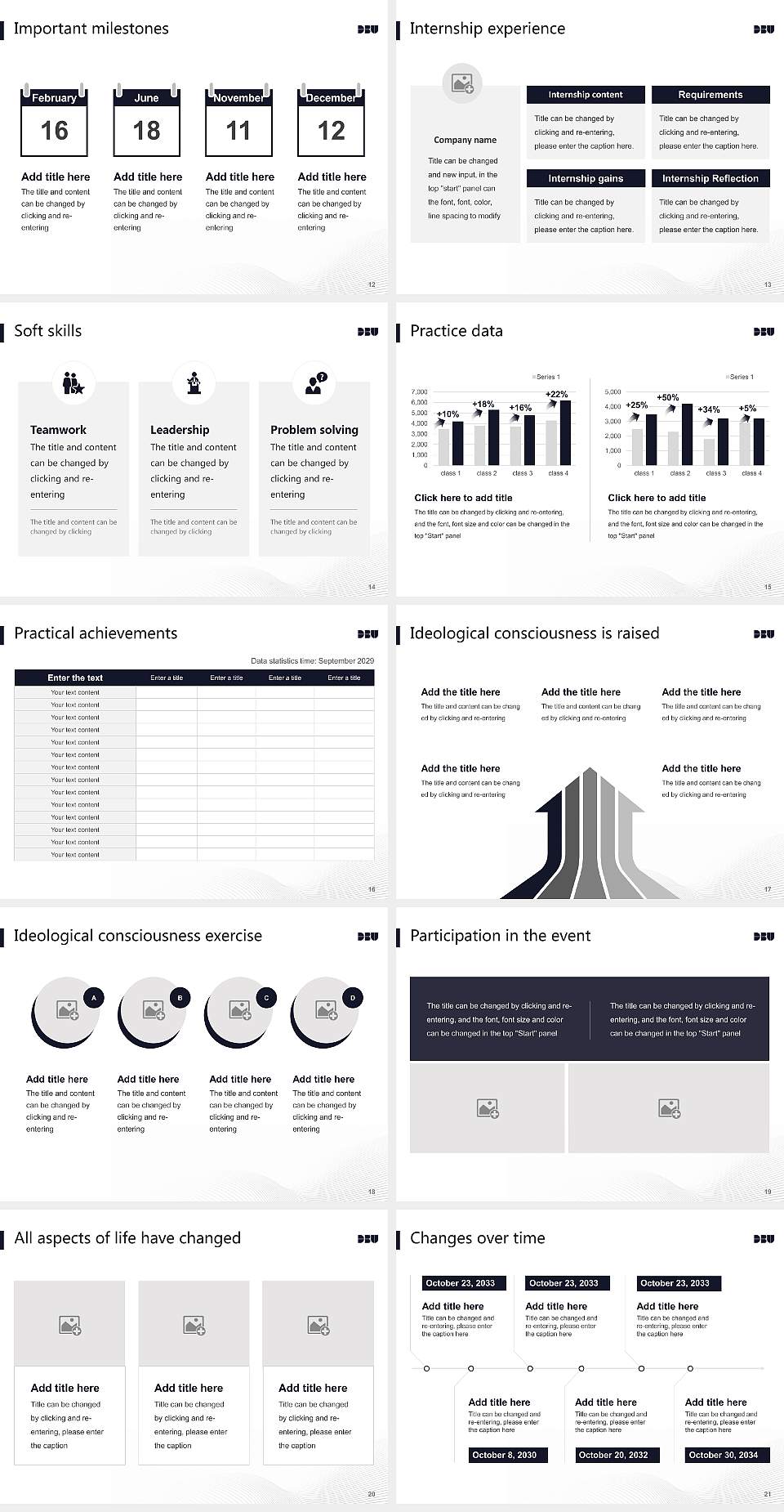 Digital Business University of Applied Sciences National Scholarship Defense PPT Template4:3 ratio PPT effect preview image3