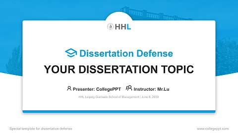 HHL Leipzig Graduate School of Management Graduation Thesis Defense PPT Template