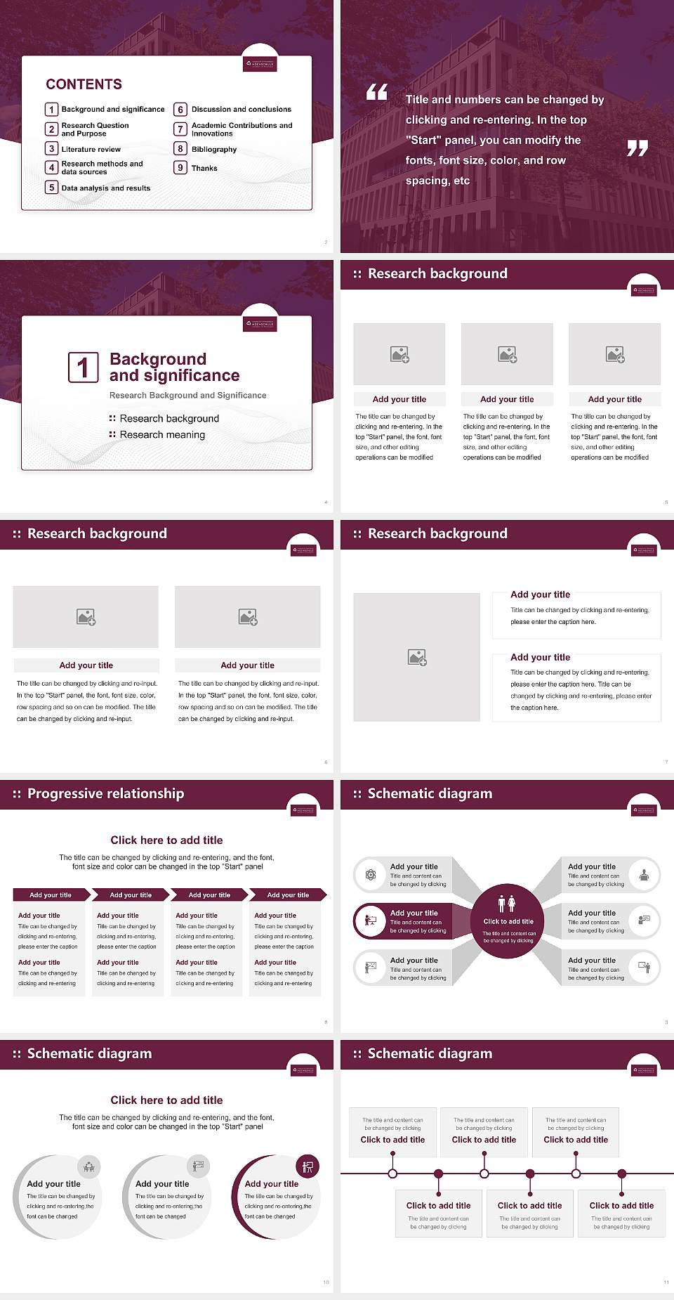 Charlotte Fresenius University Graduation Thesis Defense PPT Template4:3 ratio PPT effect preview image2