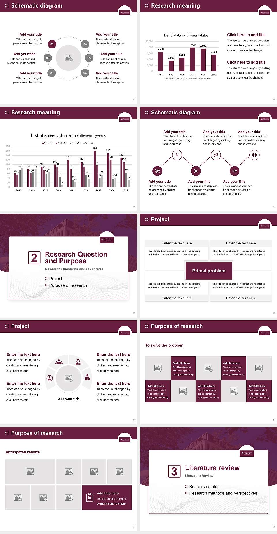 Charlotte Fresenius University Graduation Thesis Defense PPT Template4:3 ratio PPT effect preview image3