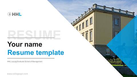 HHL Leipzig Graduate School of Management Resume PPT Template