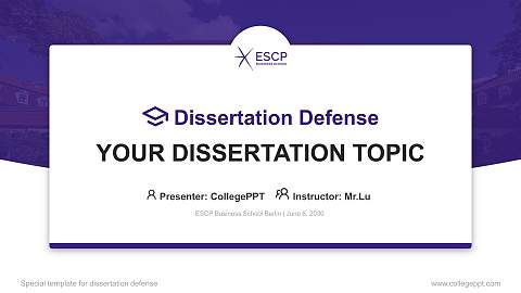 ESCP Business School Berlin Graduation Thesis Defense PPT Template