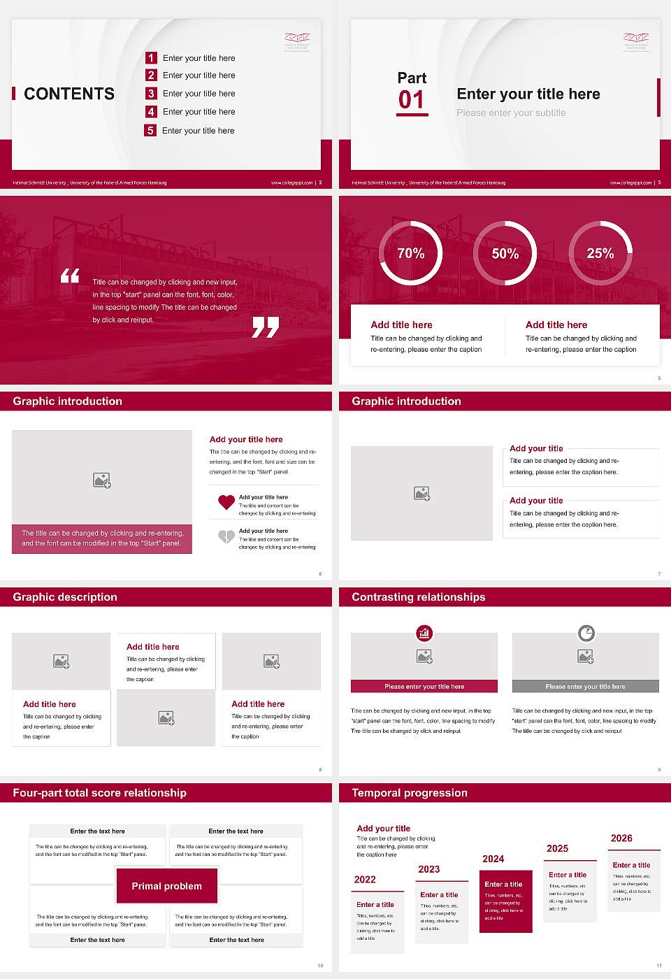 Helmut Schmidt University _ University of the Federal Armed Forces Hamburg Thesis Proposal/Graduation Defense PPT Template16:9 ratio PPT effect preview image2