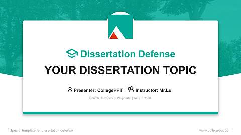 Church University of Wuppertal Graduation Thesis Defense PPT Template