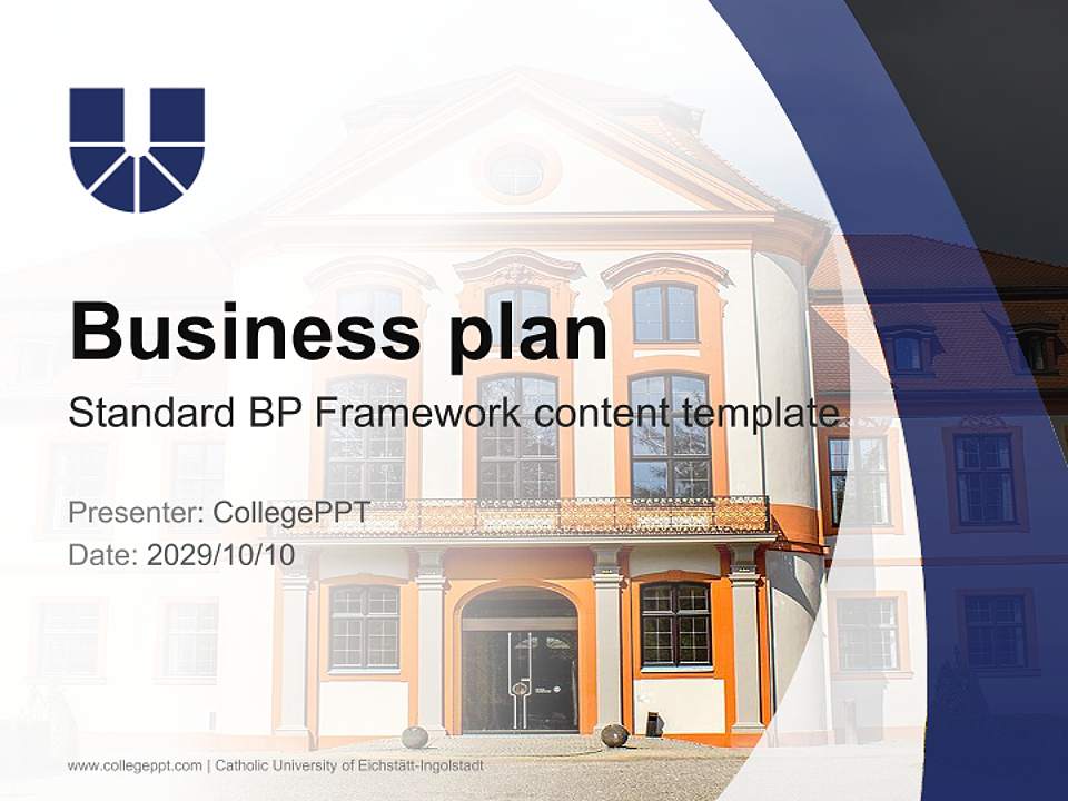 Catholic University of Eichstätt-Ingolstadt Competition/Entrepreneurship Contest PPT Template4:3 ratio PPT effect preview image9