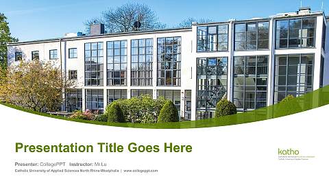 Catholic University of Applied Sciences North Rhine-Westphalia Course/Courseware Creation PPT Template