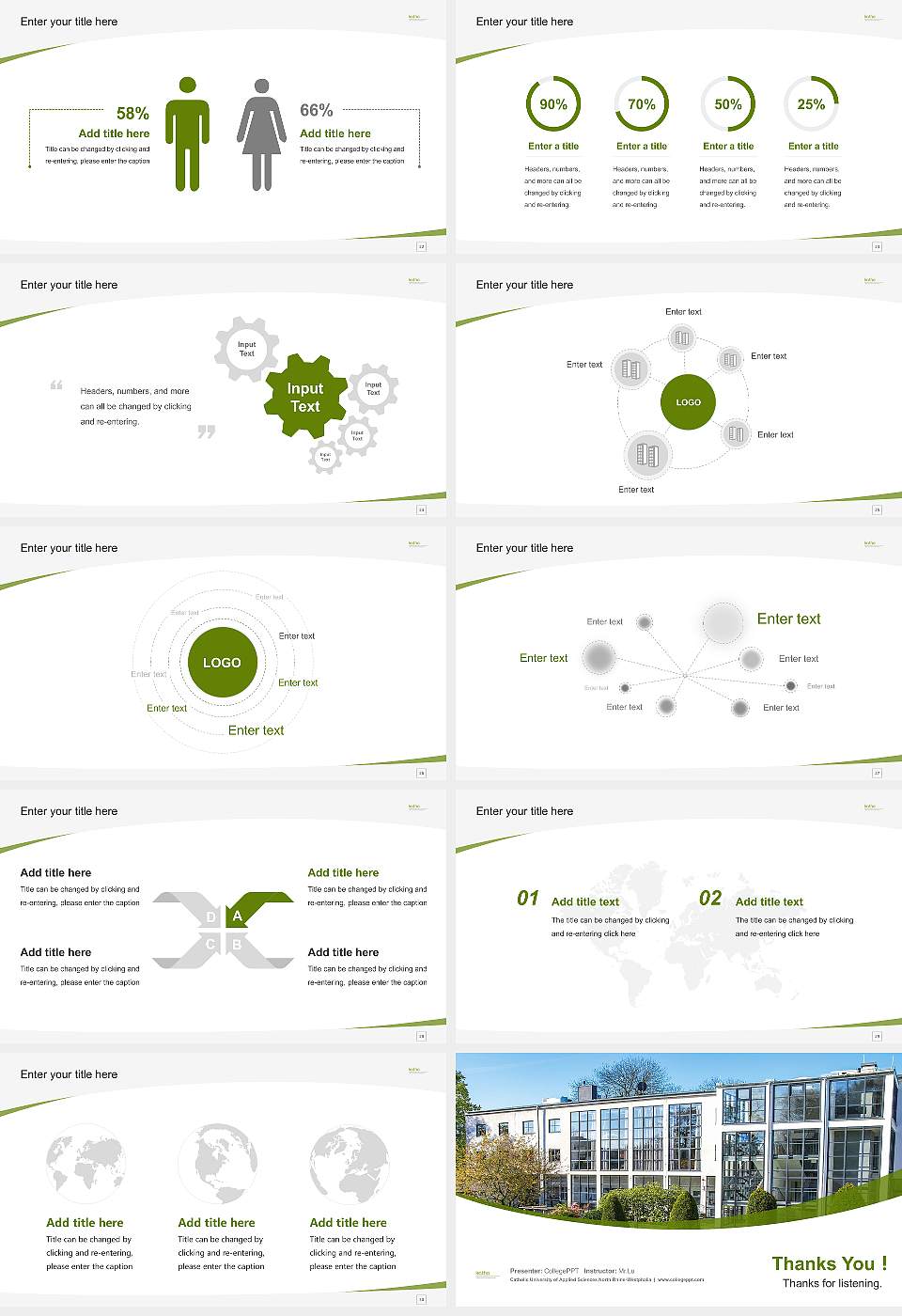 Catholic University of Applied Sciences North Rhine-Westphalia Course/Courseware Creation PPT Template16:9 ratio PPT effect preview image4