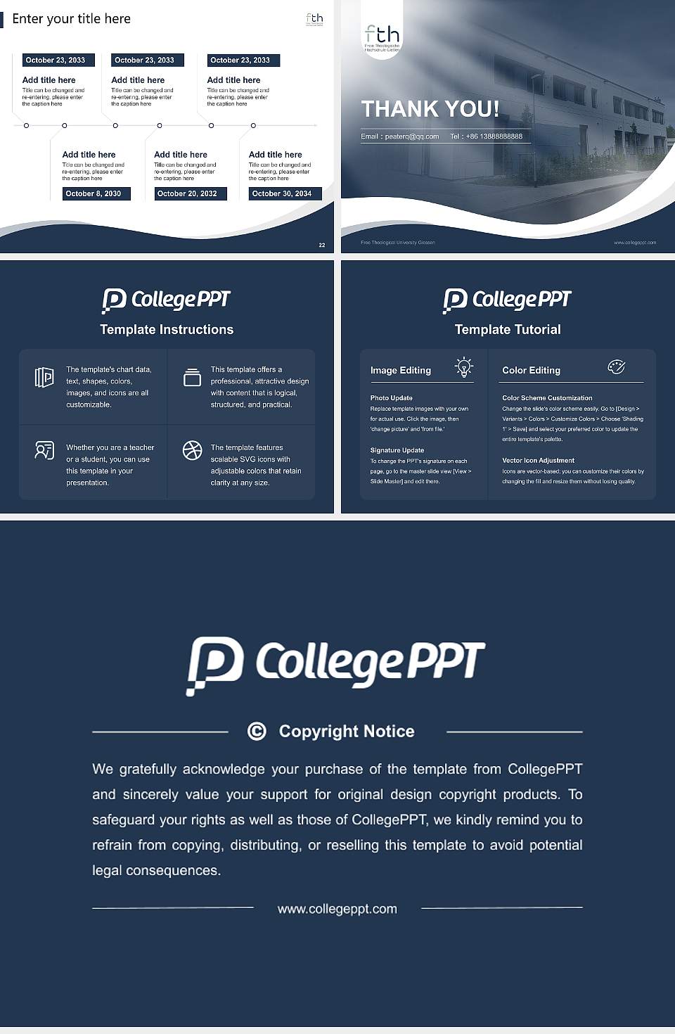 Free Theological University Giessen Lecture Sharing and Networking Event PPT Template4:3 ratio PPT effect preview image4