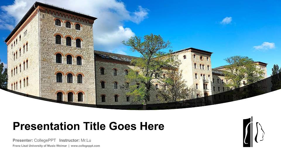 Franz Liszt University of Music Weimar Course/Courseware Creation PPT Template16:9 ratio PPT effect preview image