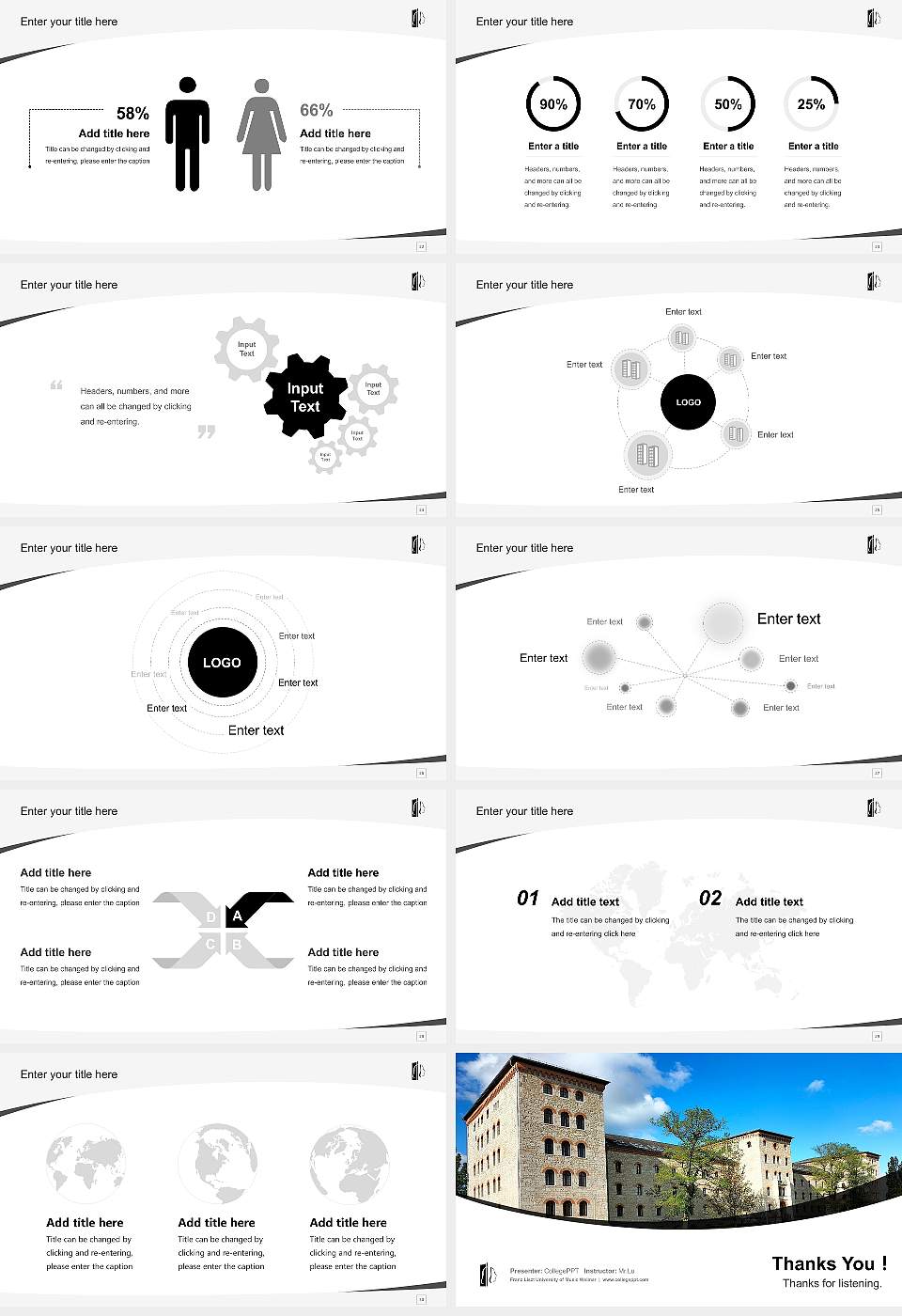 Franz Liszt University of Music Weimar Course/Courseware Creation PPT Template16:9 ratio PPT effect preview image4