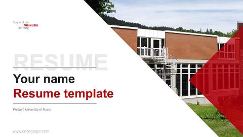 Freiburg University of Music Resume PPT Template