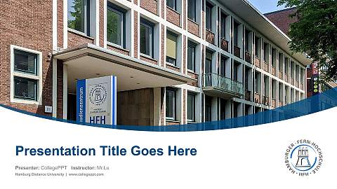 Hamburg Distance University Course/Courseware Creation PPT Template