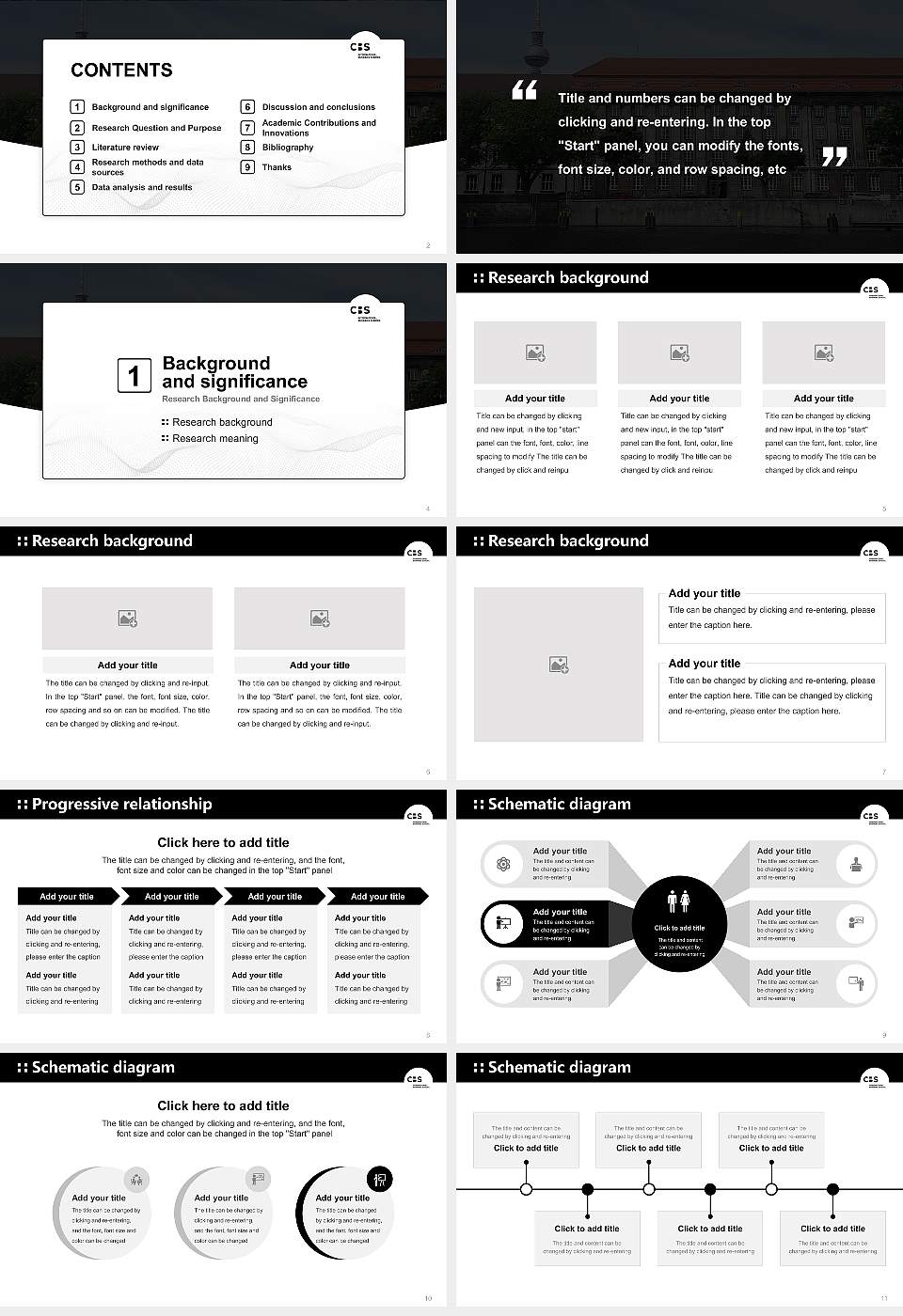 CBS International Business School – Berlin campus Graduation Thesis Defense PPT Template16:9 ratio PPT effect preview image2