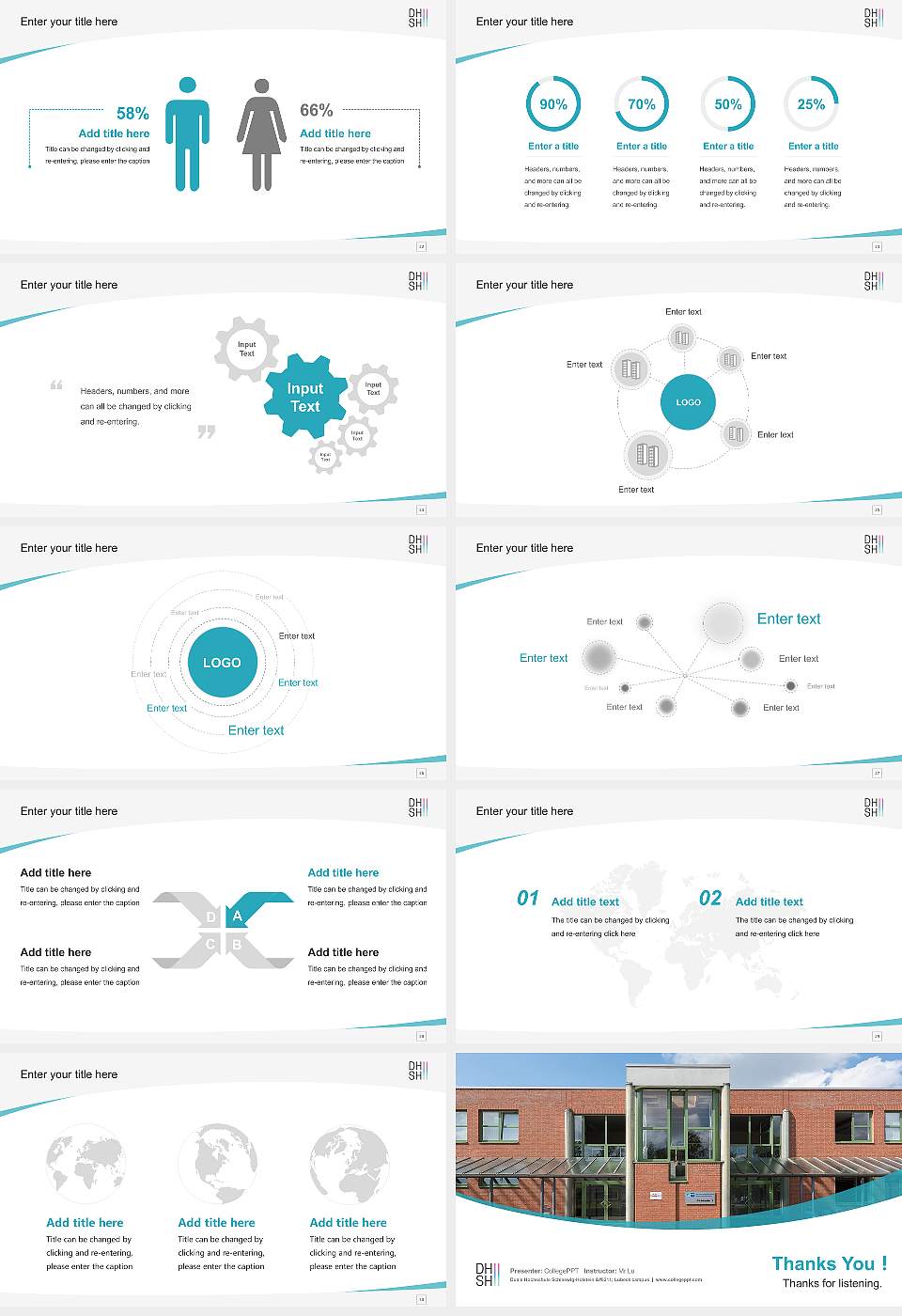 Duale Hochschule Schleswig-Holstein – Lübeck campus Course/Courseware Creation PPT Template16:9 ratio PPT effect preview image4