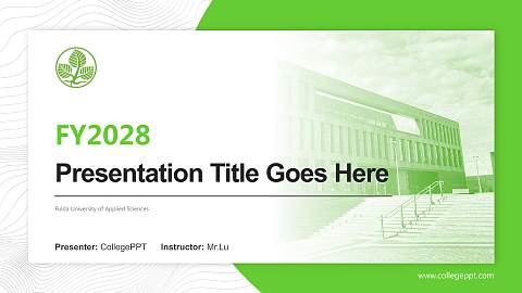 Fulda University of Applied Sciences Academic Presentation/Research Findings Report PPT Template