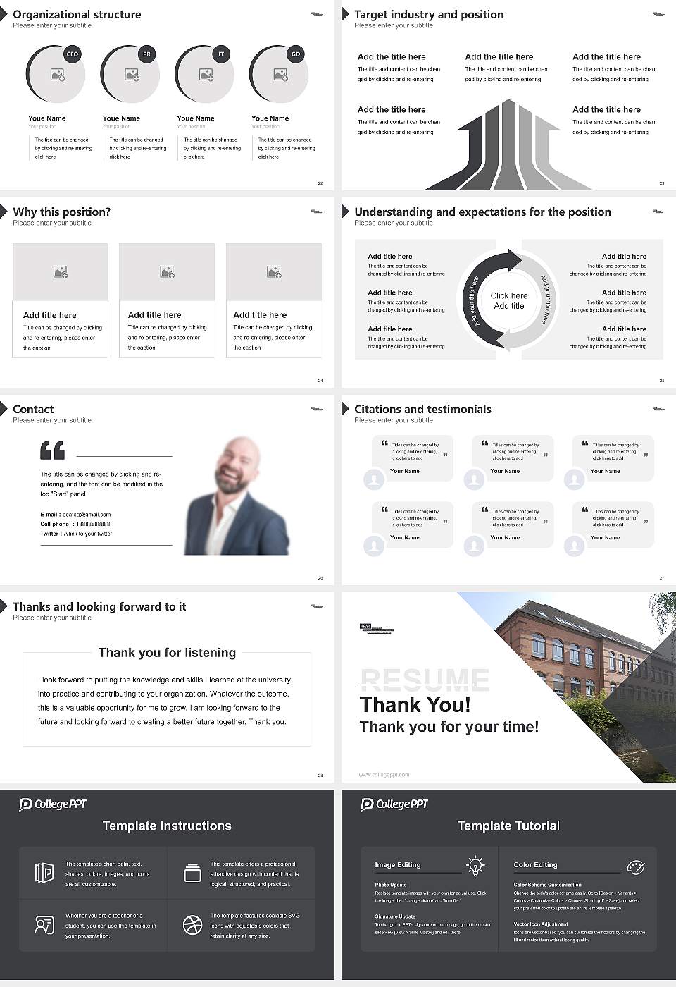 HAWK University of Applied Sciences and Arts Hildesheim_Holzminden_Göttingen – Holzminden campus Resume PPT Template16:9 ratio PPT effect preview image4