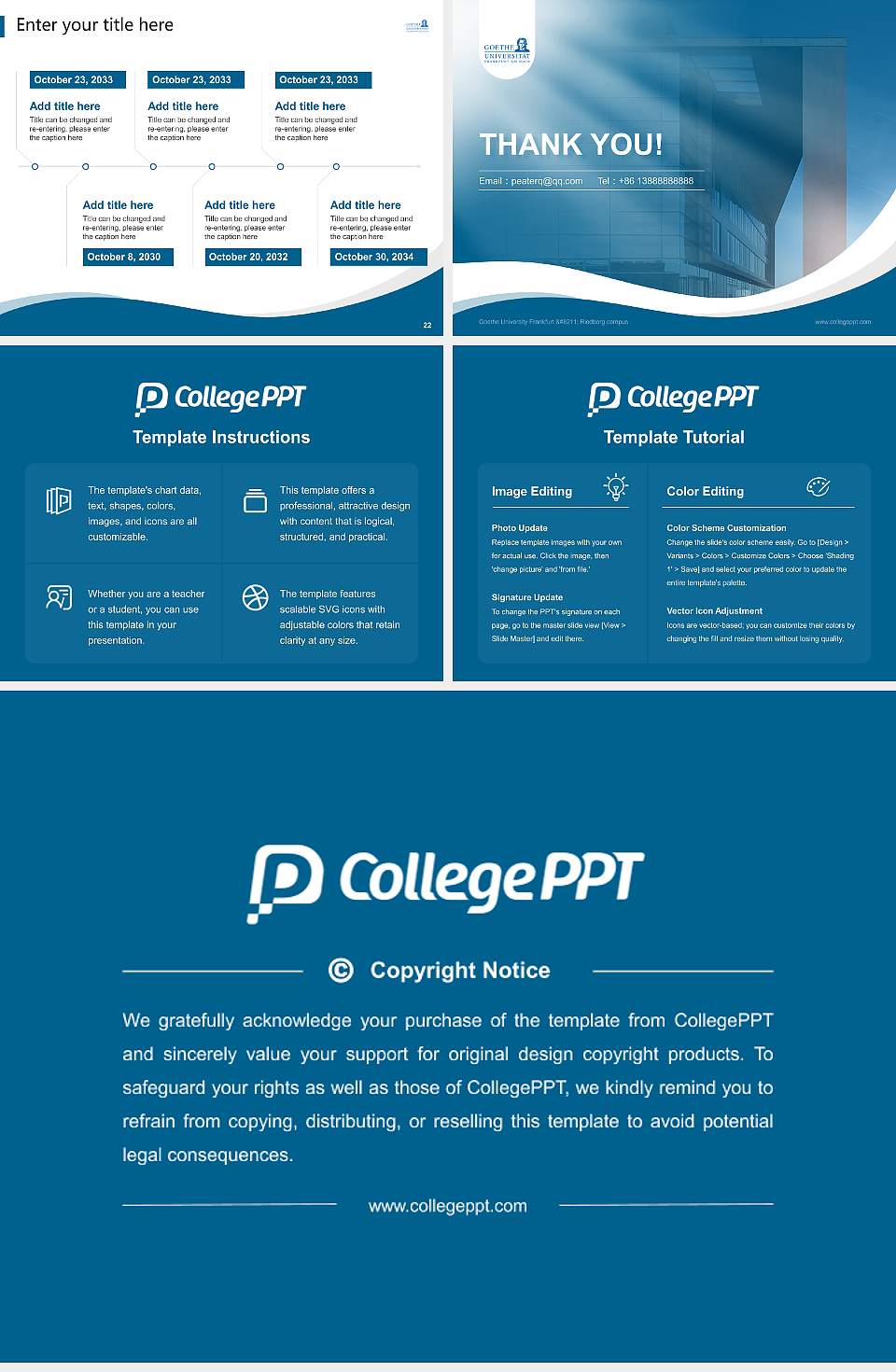 Goethe University Frankfurt – Riedberg campus Lecture Sharing and Networking Event PPT Template4:3 ratio PPT effect preview image4