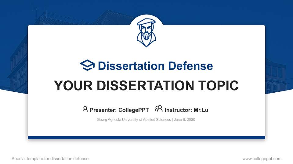 Georg Agricola University of Applied Sciences Graduation Thesis Defense PPT Template16:9 ratio PPT effect preview image