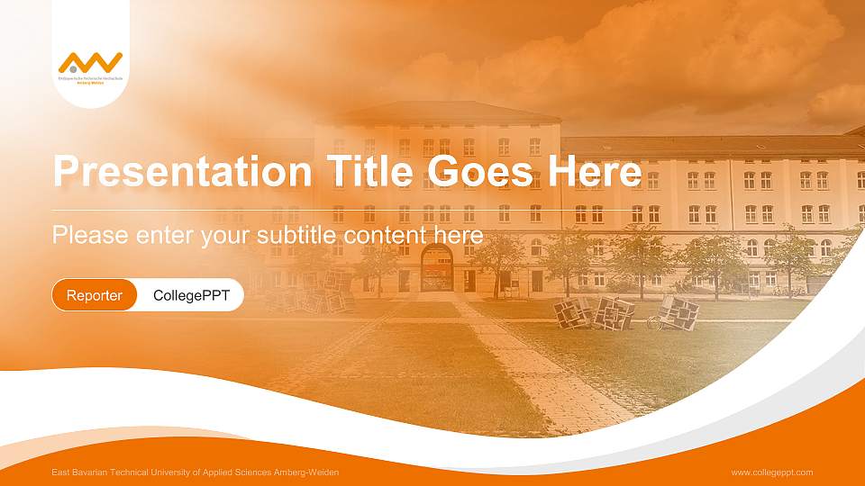 East Bavarian Technical University of Applied Sciences Amberg-Weiden Lecture Sharing and Networking Event PPT Template16:9 ratio PPT effect preview image