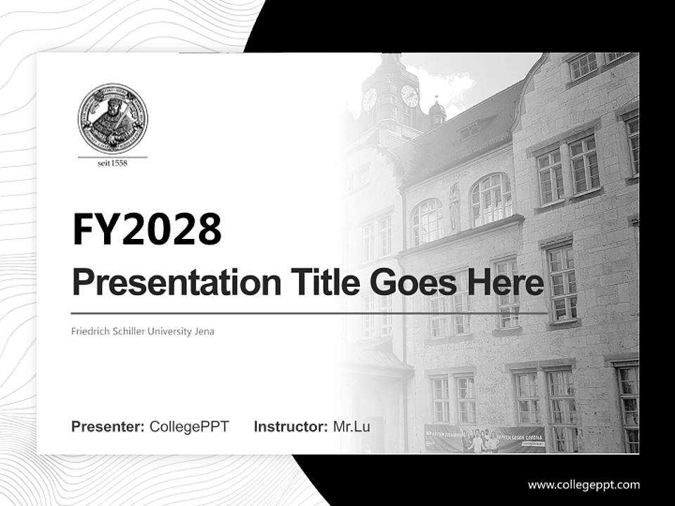 Friedrich Schiller University Jena Academic Presentation/Research Findings Report PPT Template4:3 ratio PPT effect preview image5