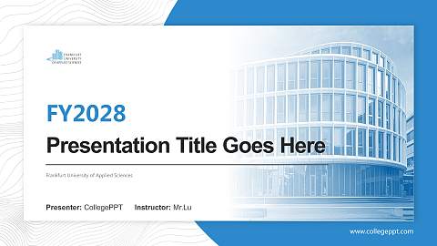 Frankfurt University of Applied Sciences Academic Presentation/Research Findings Report PPT Template