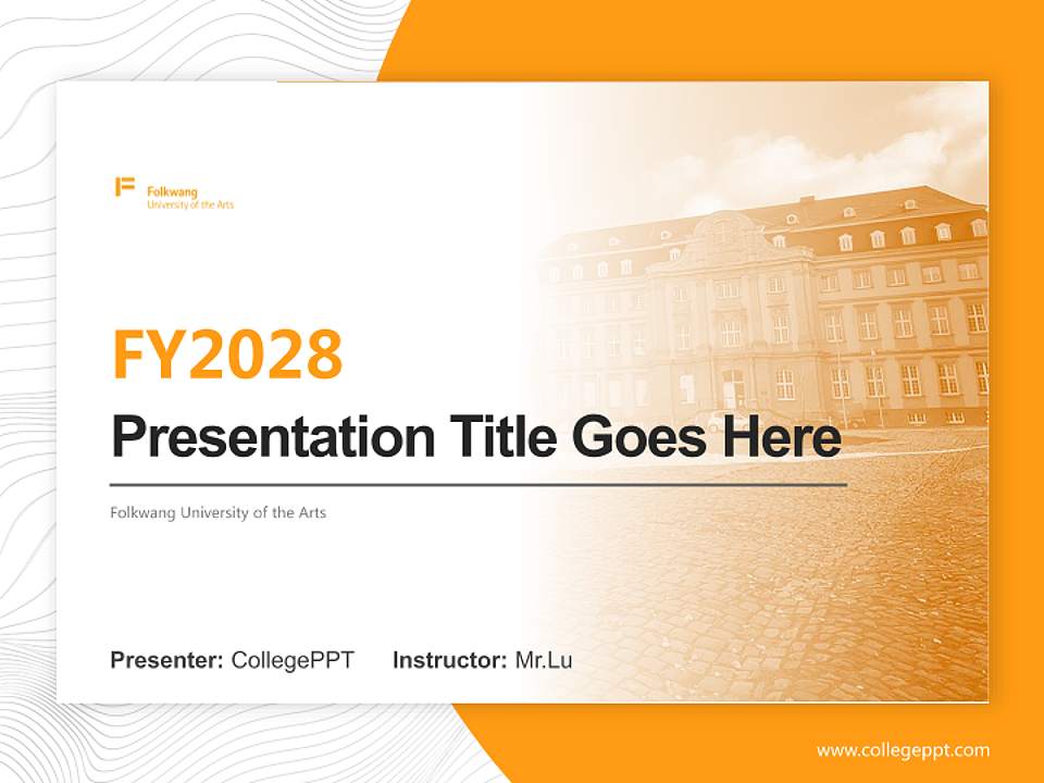 Folkwang University of the Arts Academic Presentation/Research Findings Report PPT Template4:3 ratio PPT effect preview image5