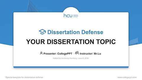 HafenCity University Hamburg Graduation Thesis Defense PPT Template