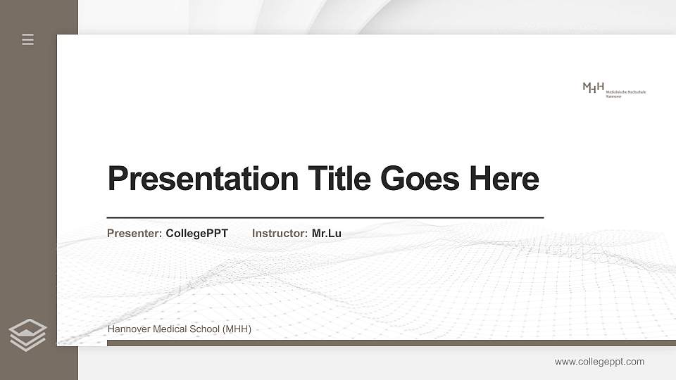 Hannover Medical School (MHH) Thesis Proposal/Graduation Defense PPT Template16:9 ratio PPT effect preview image