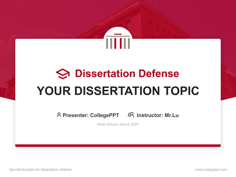 Hertie School Graduation Thesis Defense PPT Template4:3 ratio PPT effect preview image7