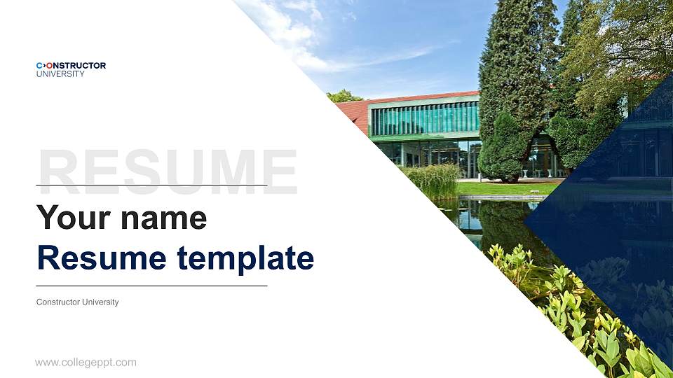 Constructor University Resume PPT Template16:9 ratio PPT effect preview image