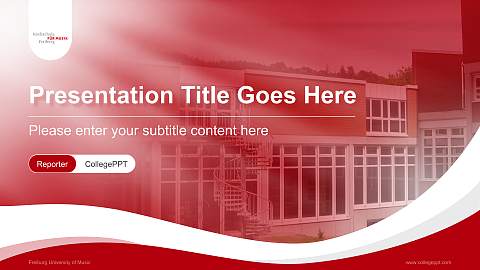 Freiburg University of Music Lecture Sharing and Networking Event PPT Template