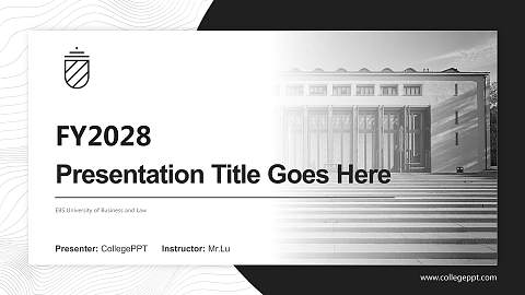 EBS University of Business and Law Academic Presentation/Research Findings Report PPT Template