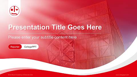 Ernst Busch Academy of Dramatic Arts Lecture Sharing and Networking Event PPT Template