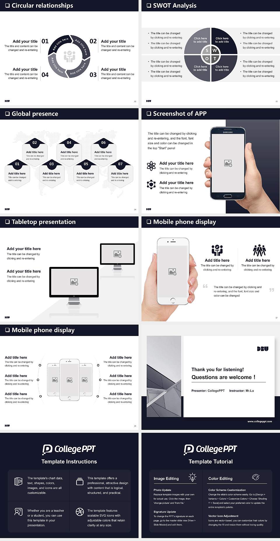 Digital Business University of Applied Sciences General PPT Template4:3 ratio PPT effect preview image5