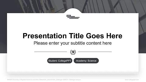 HAWK University of Applied Sciences and Arts Hildesheim_Holzminden_Göttingen – Göttinge campus National Scholarship Defense PPT Template