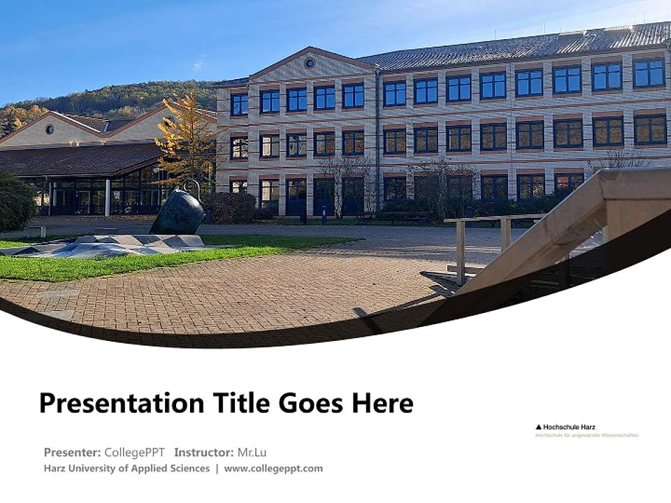 Harz University of Applied Sciences Course/Courseware Creation PPT Template4:3 ratio PPT effect preview image5