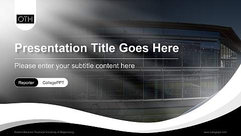 Eastern Bavarian Technical University of Regensburg Lecture Sharing and Networking Event PPT Template