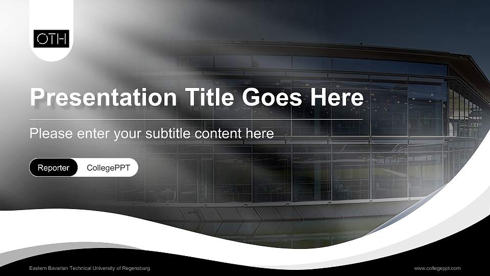 Eastern Bavarian Technical University of Regensburg Lecture Sharing and Networking Event PPT Template16:9 ratio PPT effect preview image