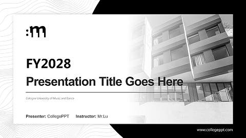 Cologne University of Music and Dance Academic Presentation/Research Findings Report PPT Template