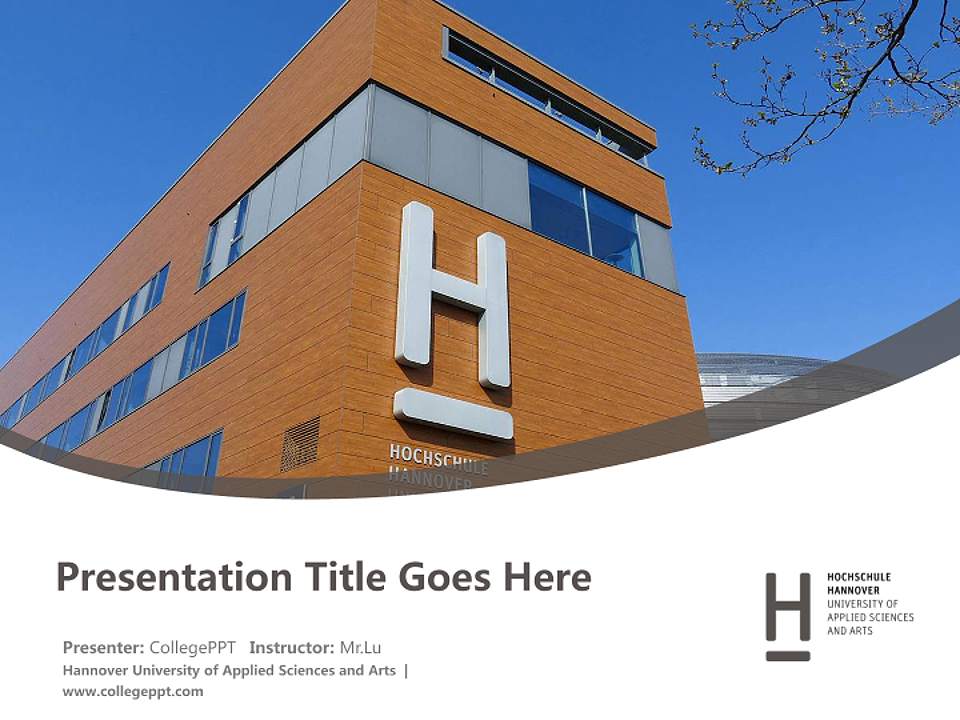 Hannover University of Applied Sciences and Arts Course/Courseware Creation PPT Template4:3 ratio PPT effect preview image5