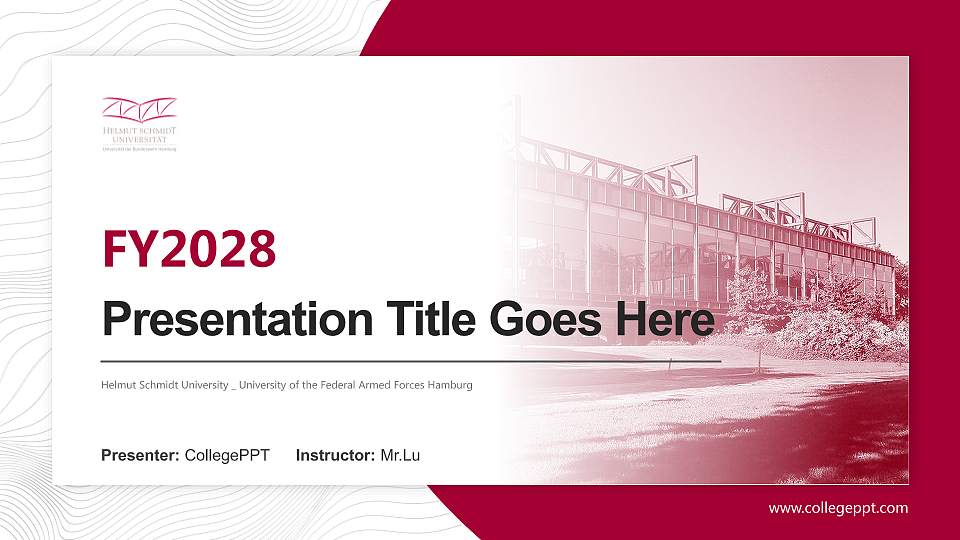 Helmut Schmidt University _ University of the Federal Armed Forces Hamburg Academic Presentation/Research Findings Report PPT Template16:9 ratio PPT effect preview image