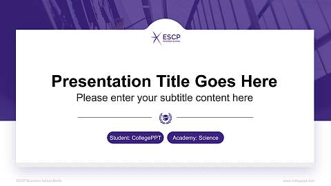 ESCP Business School Berlin National Scholarship Defense PPT Template
