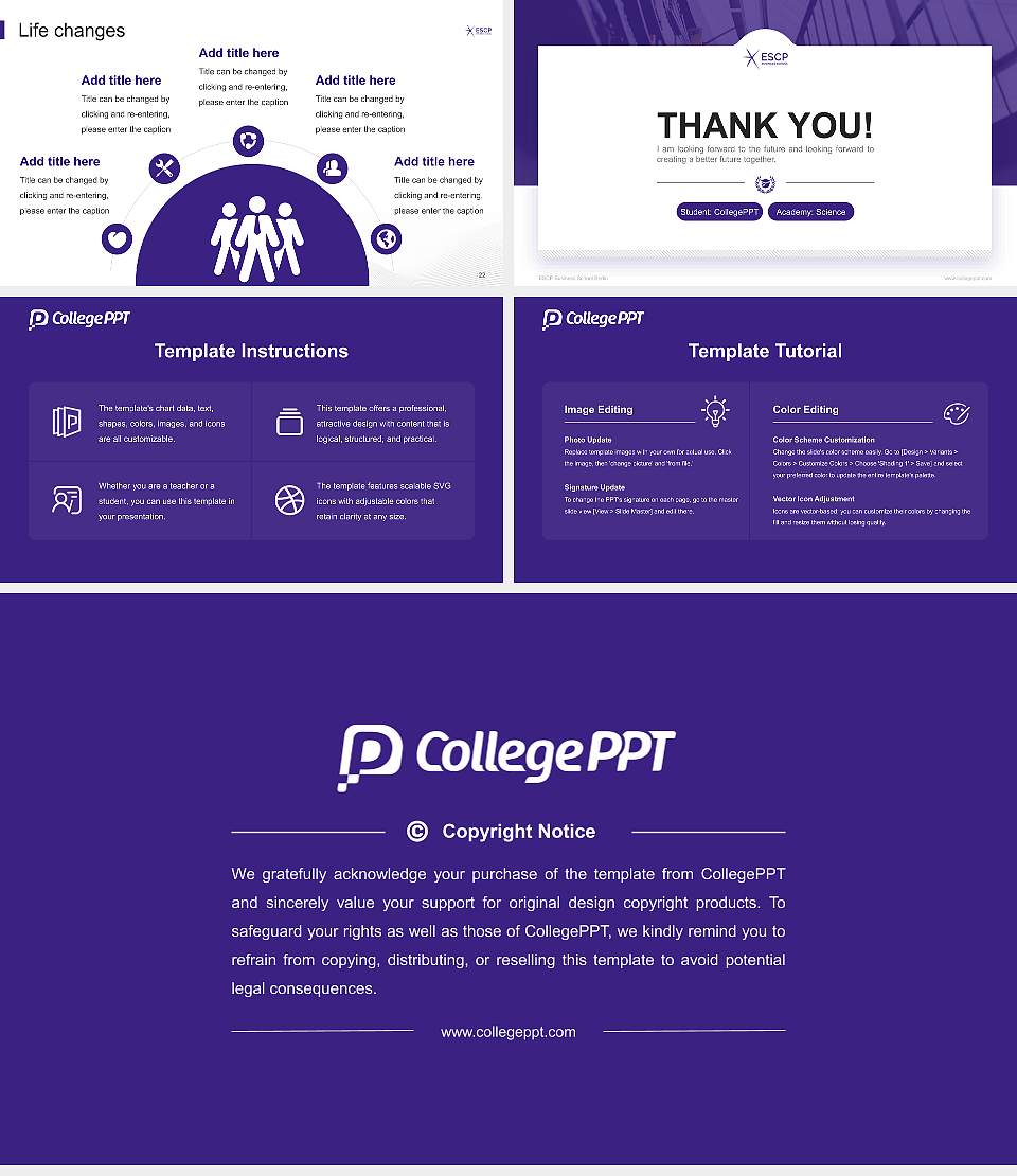 ESCP Business School Berlin National Scholarship Defense PPT Template16:9 ratio PPT effect preview image4