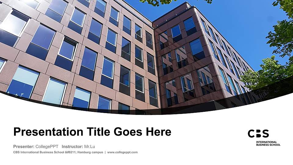 CBS International Business School – Hamburg campus Course/Courseware Creation PPT Template16:9 ratio PPT effect preview image