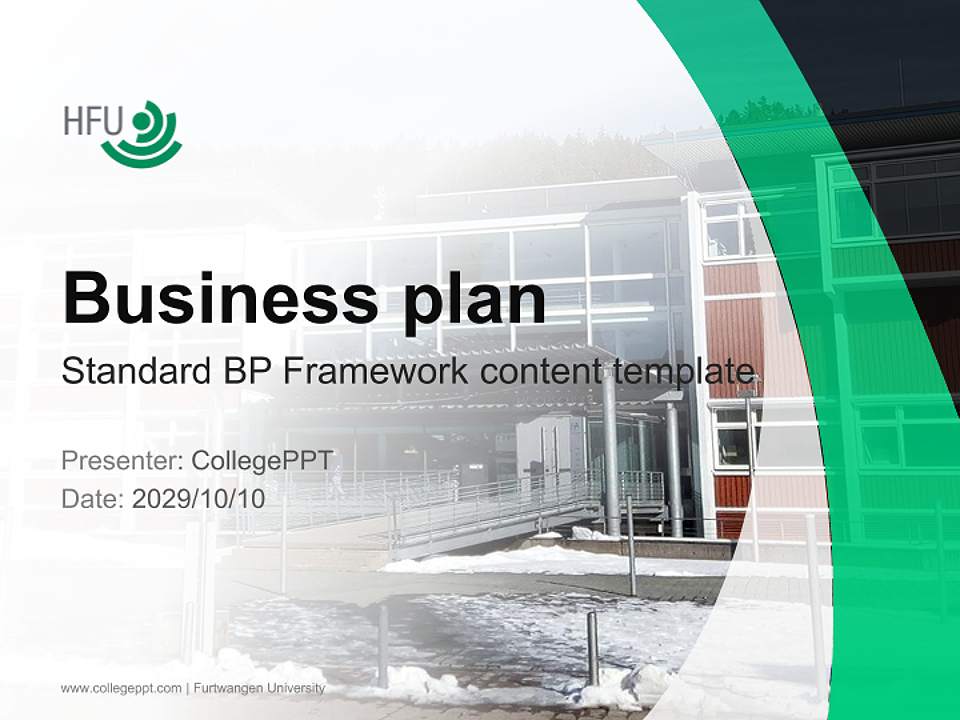 Furtwangen University Competition/Entrepreneurship Contest PPT Template4:3 ratio PPT effect preview image9