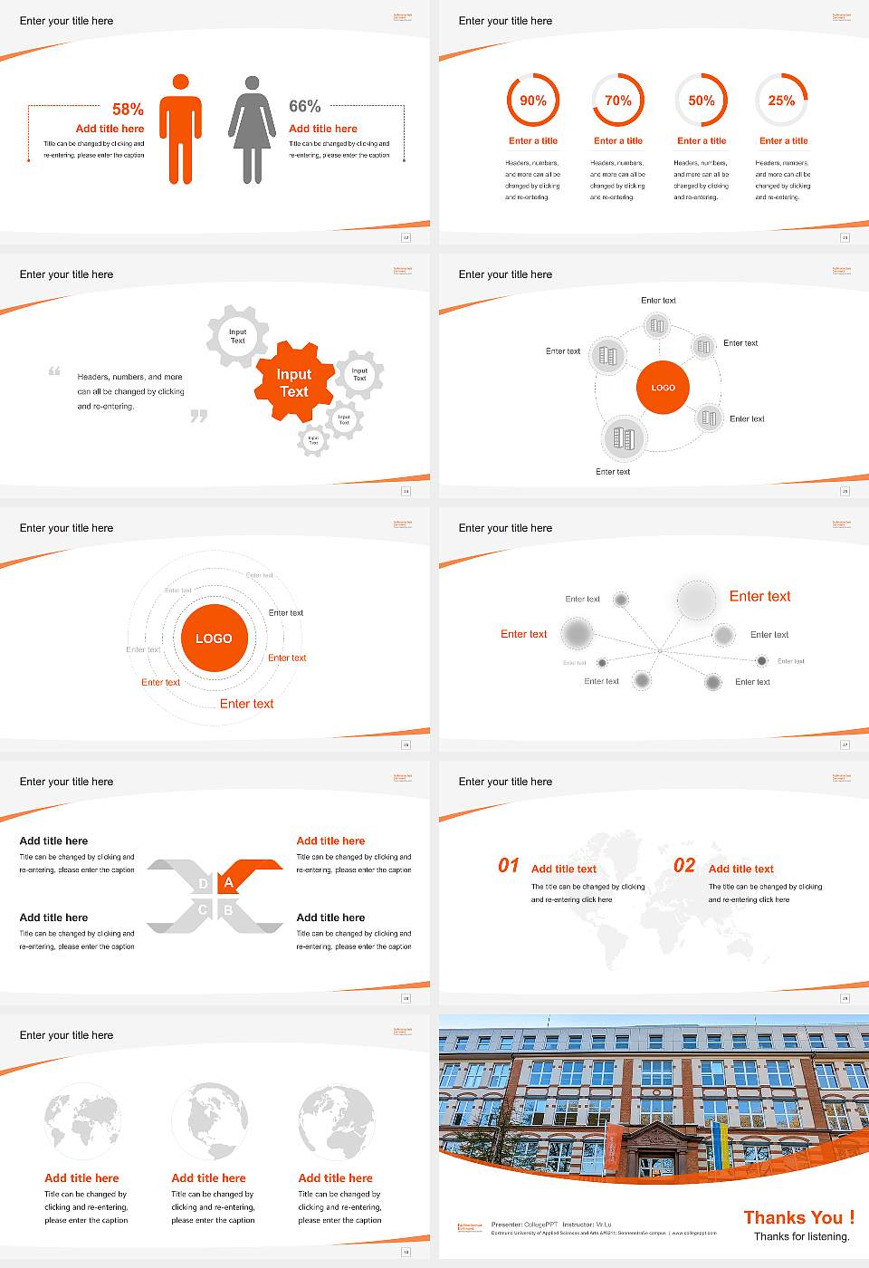Dortmund University of Applied Sciences and Arts – Sonnenstraße campus Course/Courseware Creation PPT Template16:9 ratio PPT effect preview image4